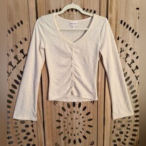 Shyanne Lace Insert Long Sleeve Western Top